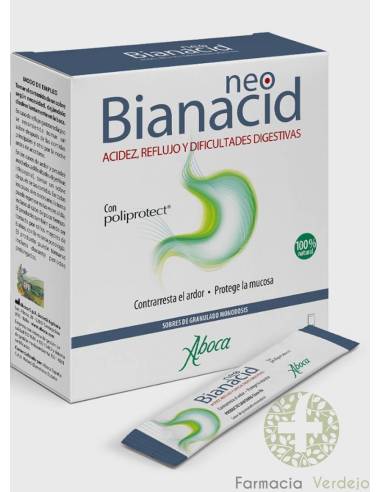 NEOBIANACID 20 SACHÊS GRANULADOS ABOCA Controle de acidez, refluxo e problemas digestivos