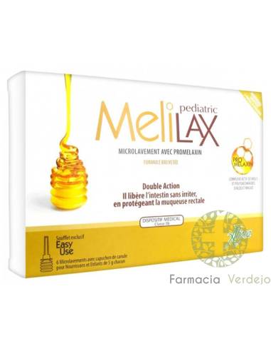 MELILAX PEDIATRIC 6 MICROENEMAS 5 g alívio natural da constipação em lactentes