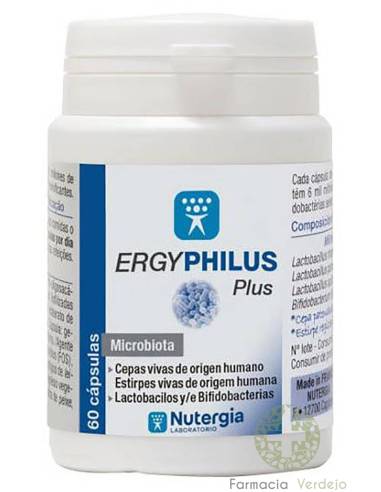 NUTERGIA ERGYPHILUS PLUS 60 CAPSULAS Microbiota...