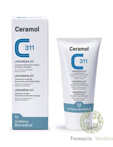 CERAMOL LIPOCREMA 311 50ML Tratamento local de eczema e dermatite atópica