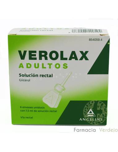 VEROLAX ADULTOS 5,4 ml SOLUÇÃO RETAL 6 ENEMAS 7,5 ml