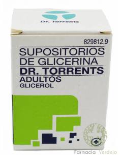 SUPOSITÓRIOS DE GLICERINA DR. TORRENTS ADULTOS 3,27 g 12...