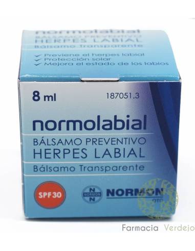 NORMOLABIAL BALSAMO TRANSPARENTE PREVENTIVO DEL HERPES LABIAL 8 ML