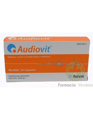 AUDIOVIT  30 CAPSULAS Tratamiento de tinnitus en el oído