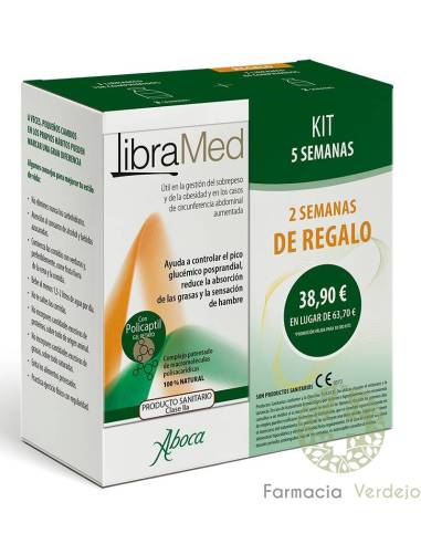 LIBRAMED  725 MG 138 COMP + 84 COMP GRATIS ABOCA Reduce absorción de grasas y sensación de hambre