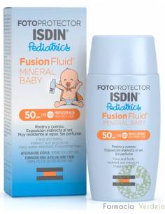 FPS-50+ FUSION FLUID MINERAL BEBÊ ISDIN PROTETOR SOLAR