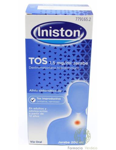 INISTON TOS 1,5 mg/ml JARABE  200 ml Alivio de la tos persistente y nerviosa