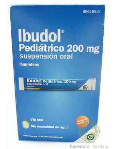 IBUDOL PEDIÁTRICO 200 MG 20 SAQUETAS SUSPENSÃO ORAL 10 ML...