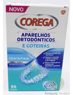 COREGA ORTODONCIAS & FERULAS 66 TABLETAS LIMPIADORAS...