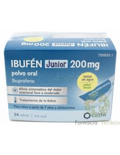 IBUFEN JUNIOR 200 MG 24 SACHÊS PÓ ORAL Aliviar a dor...