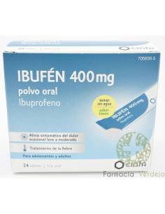 IBUFEN 400 MG 24 SOBRES POLVO ORAL Alivian el dolor leve...