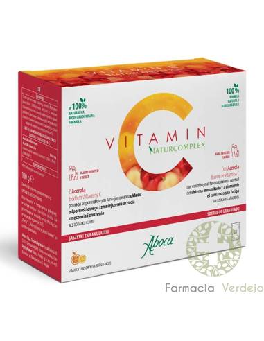 VITAMIN C NATURCOMPLEX 20 SOBRES ABOCA Potencia la inmunidad y reduce la fatiga