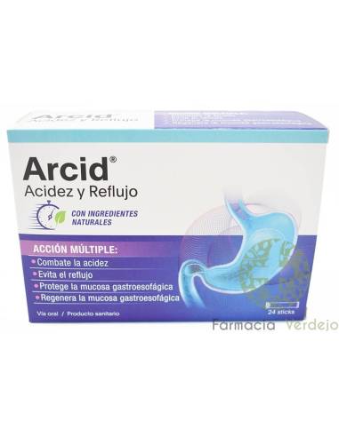 ARCID 24 STICKS 10 ML Combate la acidez y reflujo protegiendo la mucosa gastroesofágica
