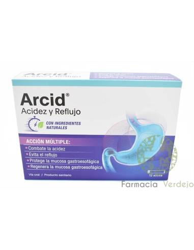 ARCID 12 STICKS 10 ML Combate la acidez y el reflujo gastroesofágico