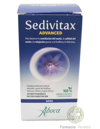 SEDIVITAX ADVANCED DROPS 30 ML ABOCA Promove o adormecer e o relaxamento