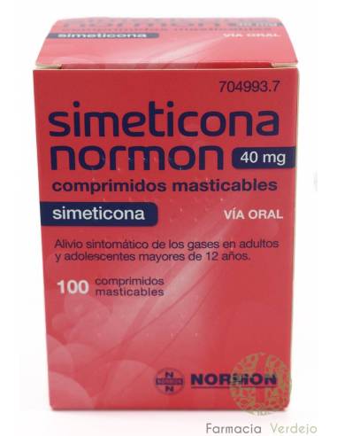 NORAFLAT 40 mg 100 COMPRIMIDOS MASTIGÁVEIS