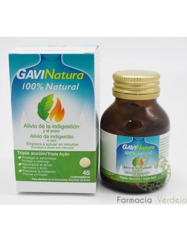 GAVINATURA 45 COMPRIMIDOS BUCODISPERSABLES Alivia el ardor y la indigestión de modo natural