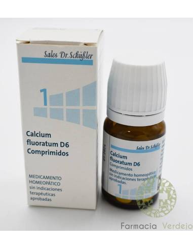 CALCIUM FLUORATUM D6 Nº1 80 COMP DHU SCHUSSLER Refuerzo en piel, uñas y huesos