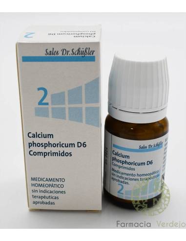 CÁLCIO PHOSPHORICUM D6 Nº2 80 COMP DHU SCHUSSLER Suporta a cura e o crescimento