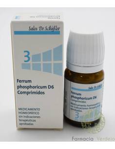 FERRUM PHOSPHORICUM D6 Nº3 80 COMP DHU SCHUSSLER  Ayuda...