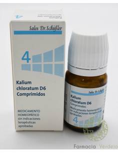 KALIUM CHLORATUM D6 SAL Nº 4 80 COMPRIMIDOS