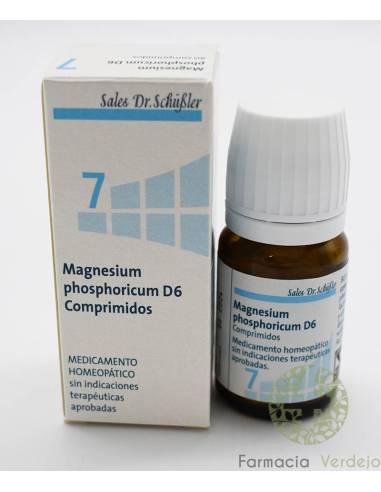 MAGNÉSIO PHOSPHORICUM D6 No. 7 DHU SCHÜSLER Atividade muscular e nervosa