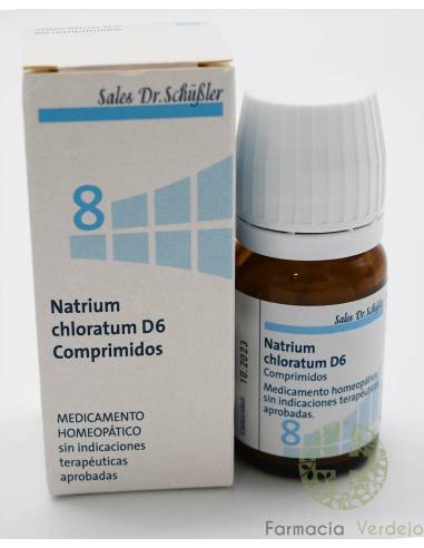 NATRIUM CHLORATUM D6  Nº 8 DHU SCHUSSLER  metabolismo del agua