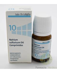 NATRIUM SULFURICUM D6 SAL Nº 10 80 COMPRIMIDOS
