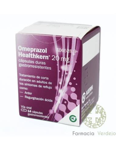 OMEPRAZOL HEALTHKERN 20 mg 14 CAPS (FRASCO) Ayuda a controlar el exceso de ácido del estómago