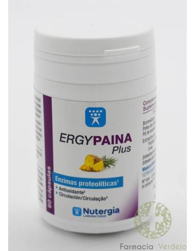 ERGYPAINA PLUS NUTERGIA 60CAPS Ativação enzimática & Desintoxicação