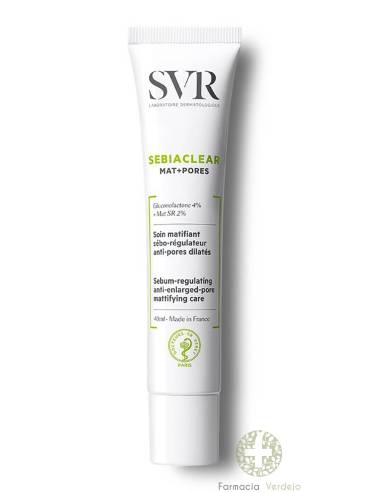 SVR SEBIACLEAR MAT+ 40ML Matificante & Hidratante, Anti-Aumento dos Poros