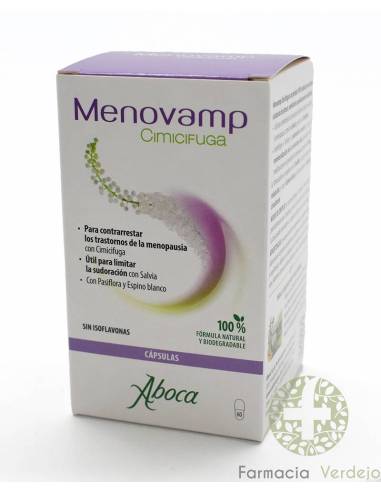 MENOVAMP BLACK HOFUGE ABOCA 60 CÁPSULAS Alivia distúrbios associados à menopausa