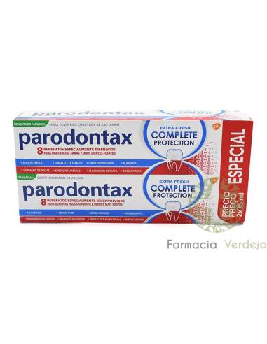 PARODONTAX PROTEÇÃO COMPLETA EXTRA FRESH 2 PACKS 75 ML