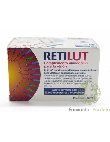 RETILUT  60 CAPSULAS Complemento nutricional ideal para la visión