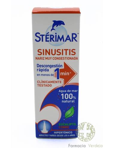 STERIMAR SINUSITIS 20 ML Descongestiona rápidamente la nariz muy congestionada