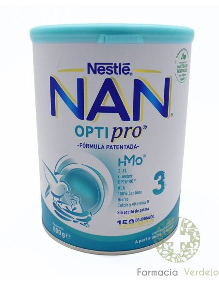 NAN OPTIPRO 3  800 G LECHE DE CRECIMIENTO PREMIUM A partir de los 12 meses