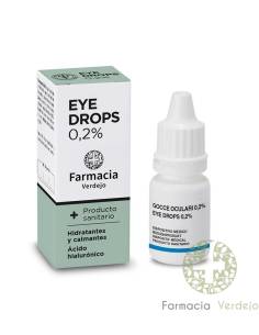 COLÍRIO 0,2% ÁCIDO HIALURÔNICO 10ML FARMÁCIA VERDEJO