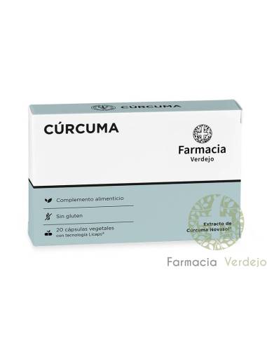 CURCUMA FARMACIA VERDEJO 20 CAPS Antioxidante para mejorar articulaciones y digestión