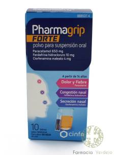 PHARMAGRIP FORTE CONGESTÃO E SECREÇÃO NASAL 10 SAQUETAS...