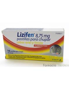 LIZIFEN 8,75 mg 16 PASTILHAS (SABOR MEL E LIMÃO) Alivia a...