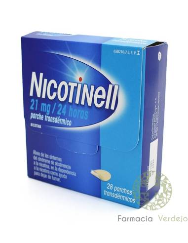 NICOTINELL 21 mg/24 h 28 PARCHES TRANSDERMICOS 52,5 mg Ayuda adejar de fumar