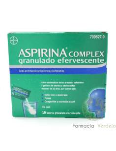 ASPIRINA COMPLEX 10 SOBRES  EFERVESCENTES Alivio del...