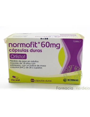 NORMOFIT 60 mg 84 CÁPSULAS Orlistat ajuda com a perda de peso