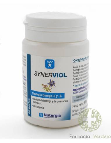 SYNERVIOL 60 PERLAS NUTERGIA Acidos Omega3 y Omega6