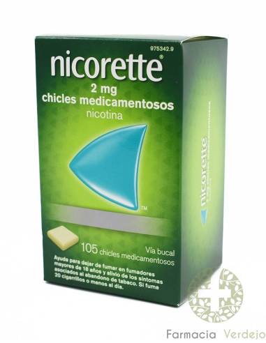 NICORETTE 2 mg 105 CHICLES MEDICAMENTOSOS Apoyo para dejar de fumar