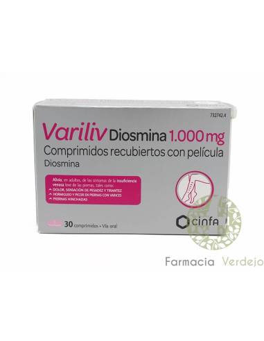 VARILIV DIOSMIN FORTE 1000 mg 30 comprimidos revestidos