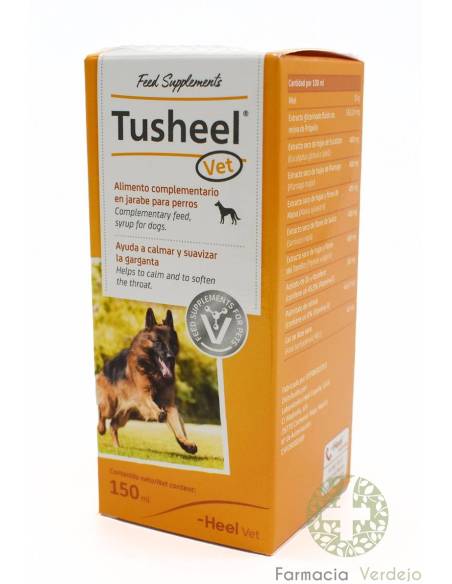 TUSHEEL VET 150ML SYRUP Acalma e suaviza a garganta do cão