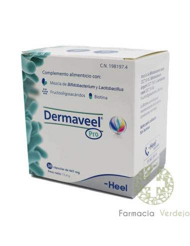 DERMAVEEL PRO 30 CAPSULAS HEEL Protege la piel sensible con probióticos y prebiót