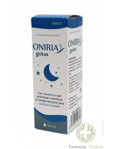 ONIRIA DROPS 25 ML Ajuda a reduzir o tempo que leva para adormecer