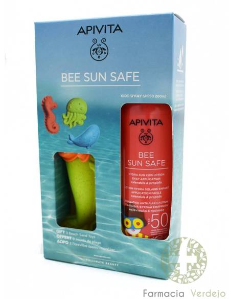 APIVITA SOLAR BEE SUN SAFE HYDRA SUN KIDS LOÇÃO 50 KIDS SPRAY 200ML + GIFT Alta fotoproteção